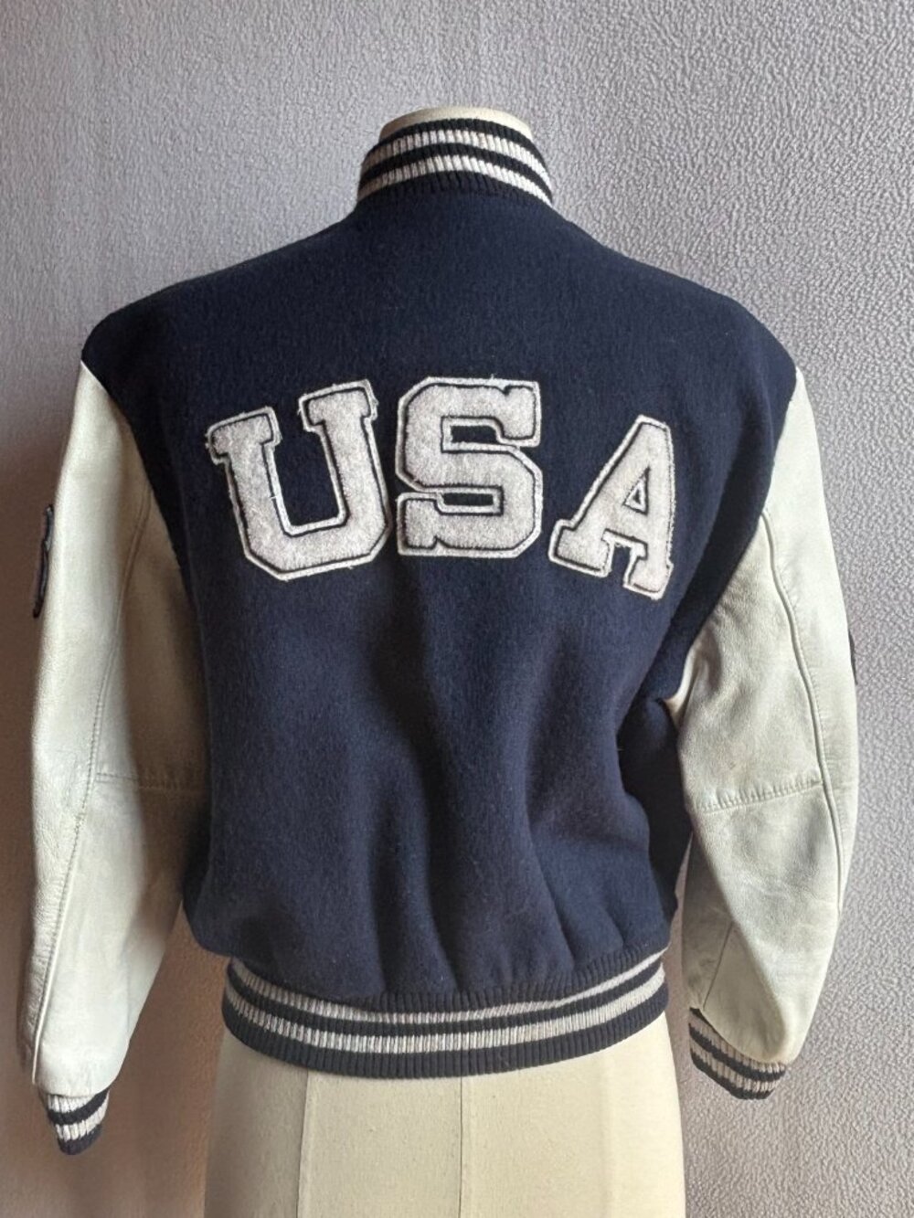 1990s Roots Canada Leather & Wool Letterman's Jacket - Picture 7 of 12
